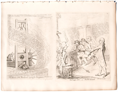 original James Gillray etchings The Dagger Scene; or, The Plot discover'd
The Blood of the Murdered crying for Vengeance